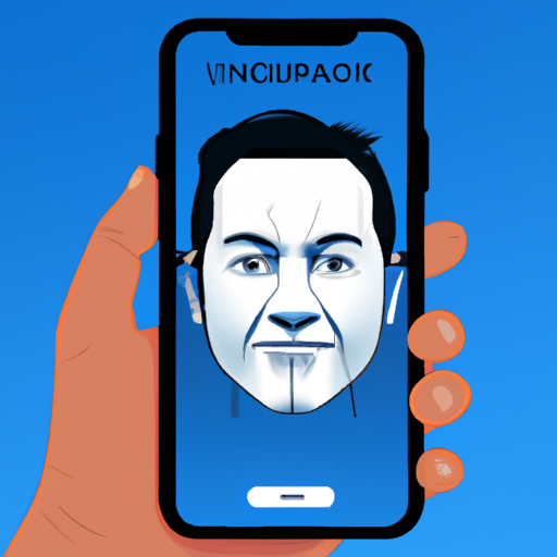 משתמש פותח את האייפון X שלו עם Face ID